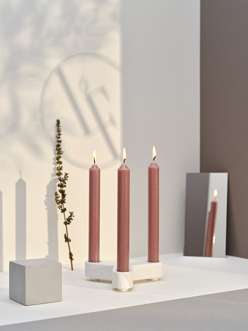 Dinner candle Ø2.2cm H20cm 7 Hrs Moka Chic