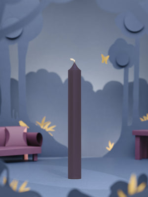 Dinner candle Ø2.2cm H20cm 7 Hrs Plum