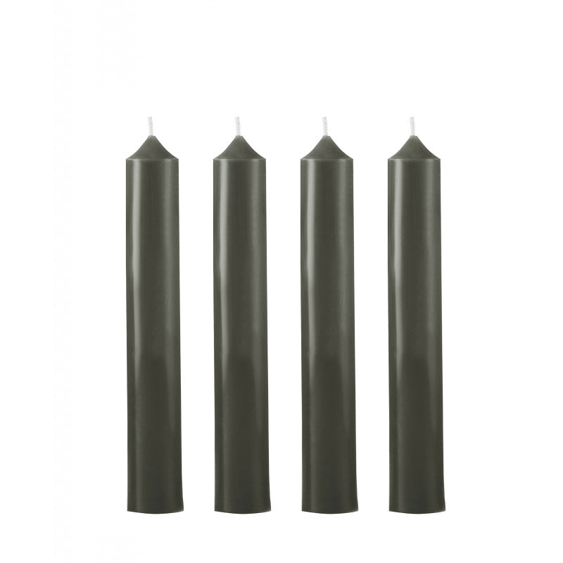 Dinner candle Ø2.2cm H20cm 7 Hrs Slate Board Dark Grey