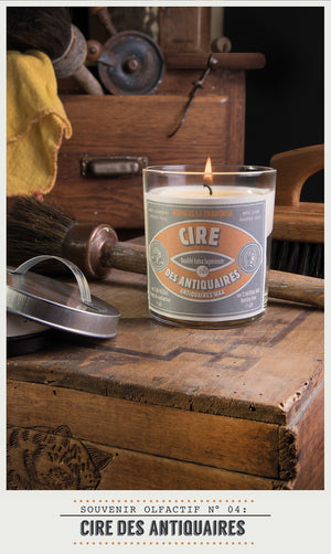 Scented Candle in Glass with Galvanised Lid 'Antiquaires Wax'