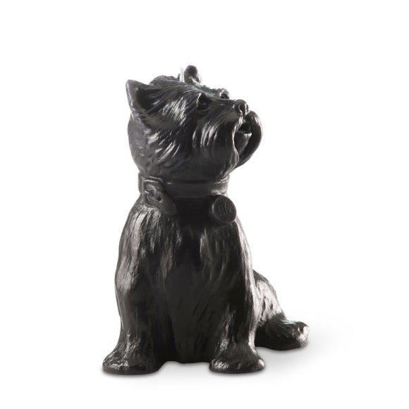 "Chester' Dog Candle Black