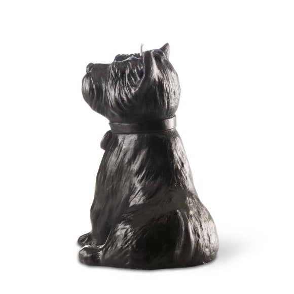 "Chester' Dog Candle Black