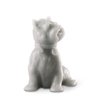 "Chester' Dog Candle Grey