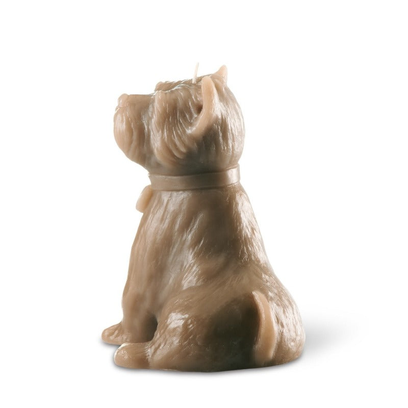 "Chester' Dog Candle Taupe