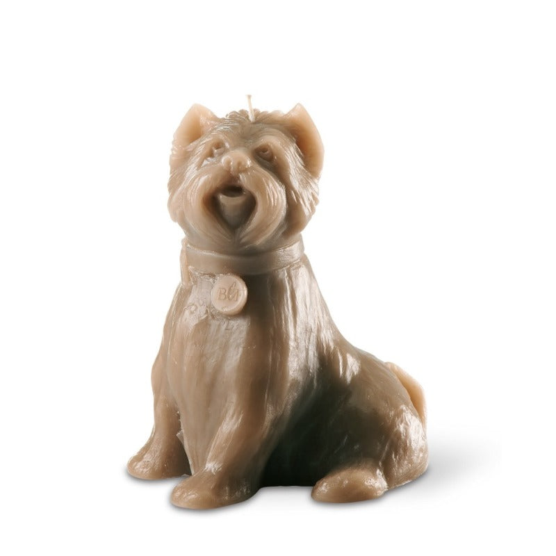 "Chester' Dog Candle Taupe