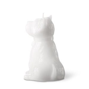 "Chester' Dog Candle White