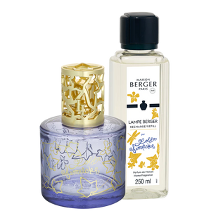 Lolita Lempicka Home Fragrance Lamp Gift Set in Blue Glass