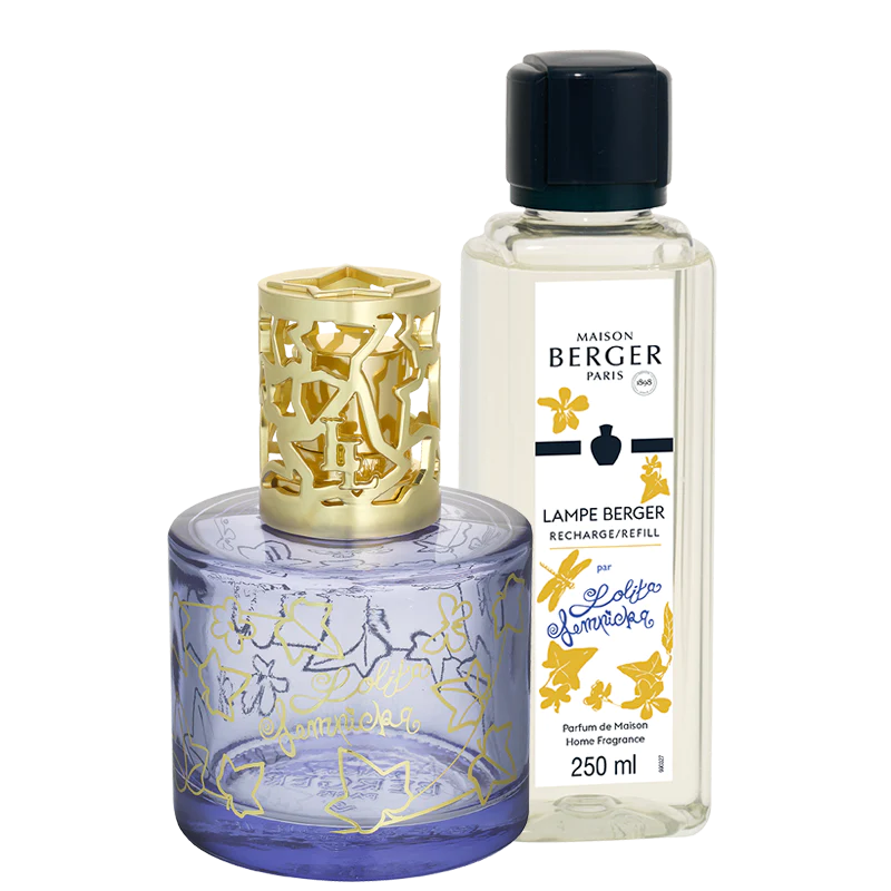 Lolita Lempicka Home Fragrance Lamp Gift Set in Blue Glass