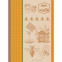 Tea Towel MIEL ET ABEILLES OCRE