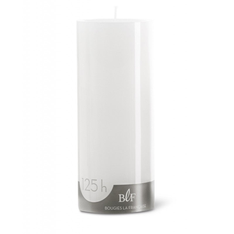Pillar candle D.8cm H.20cm 125HRS White