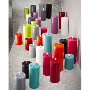 Pillar candle D.8cm H.20cm 125HRS Pearl Grey