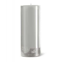Pillar candle D.8cm H.20cm 125HRS Pearl Grey