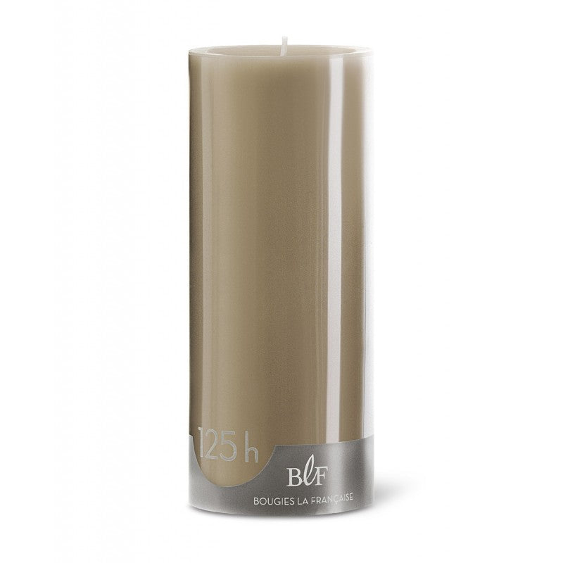 Pillar candle D.8cm H.20cm 125HRS Taupe