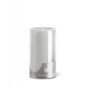 Pillar candle D.7cm  H.10cm 50 HRS Pearl Grey