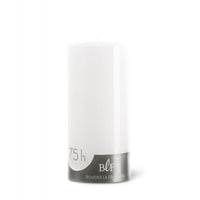Pillar candle D.7cm H.15cm 75HRS White
