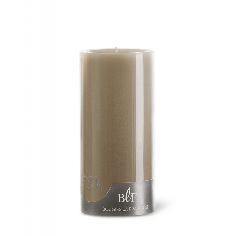 Pillar candle D.7cm H.15cm 75HRS Taupe