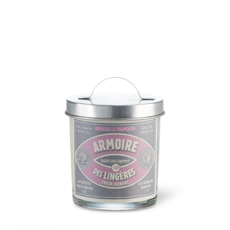 Scented Candle in Glass with Galvanised Lid 'Fresh Laundry'