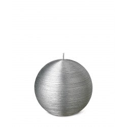 Ball Candle 6cm 7HRS Silver