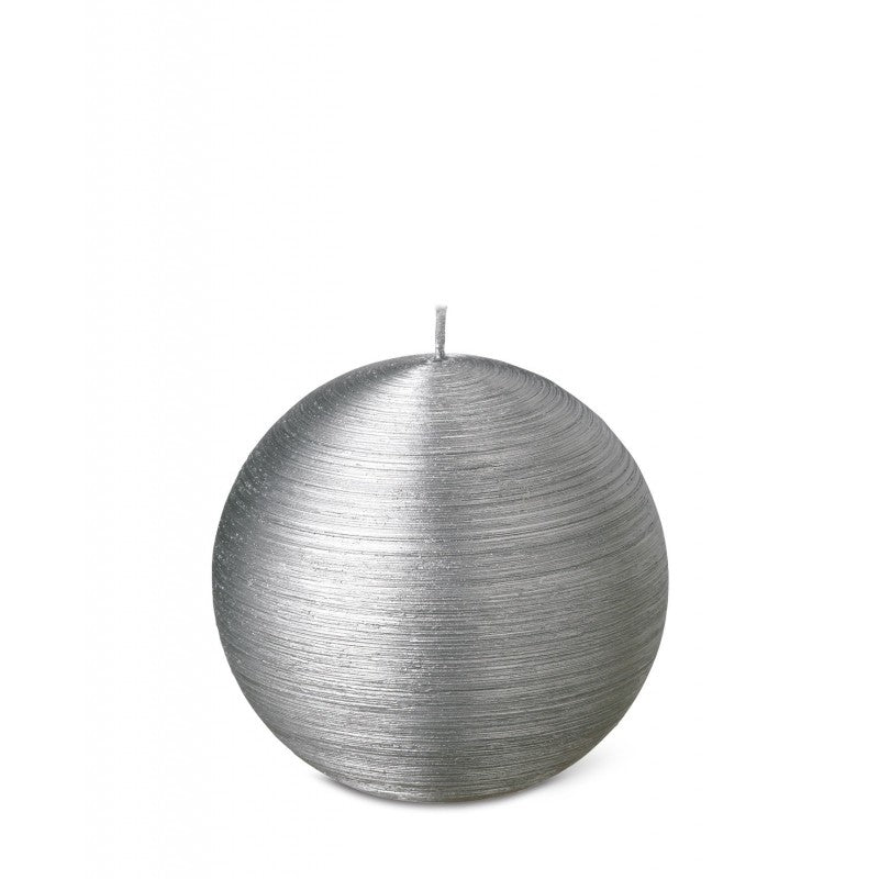 Ball Candle 8cm 15HRS Silver
